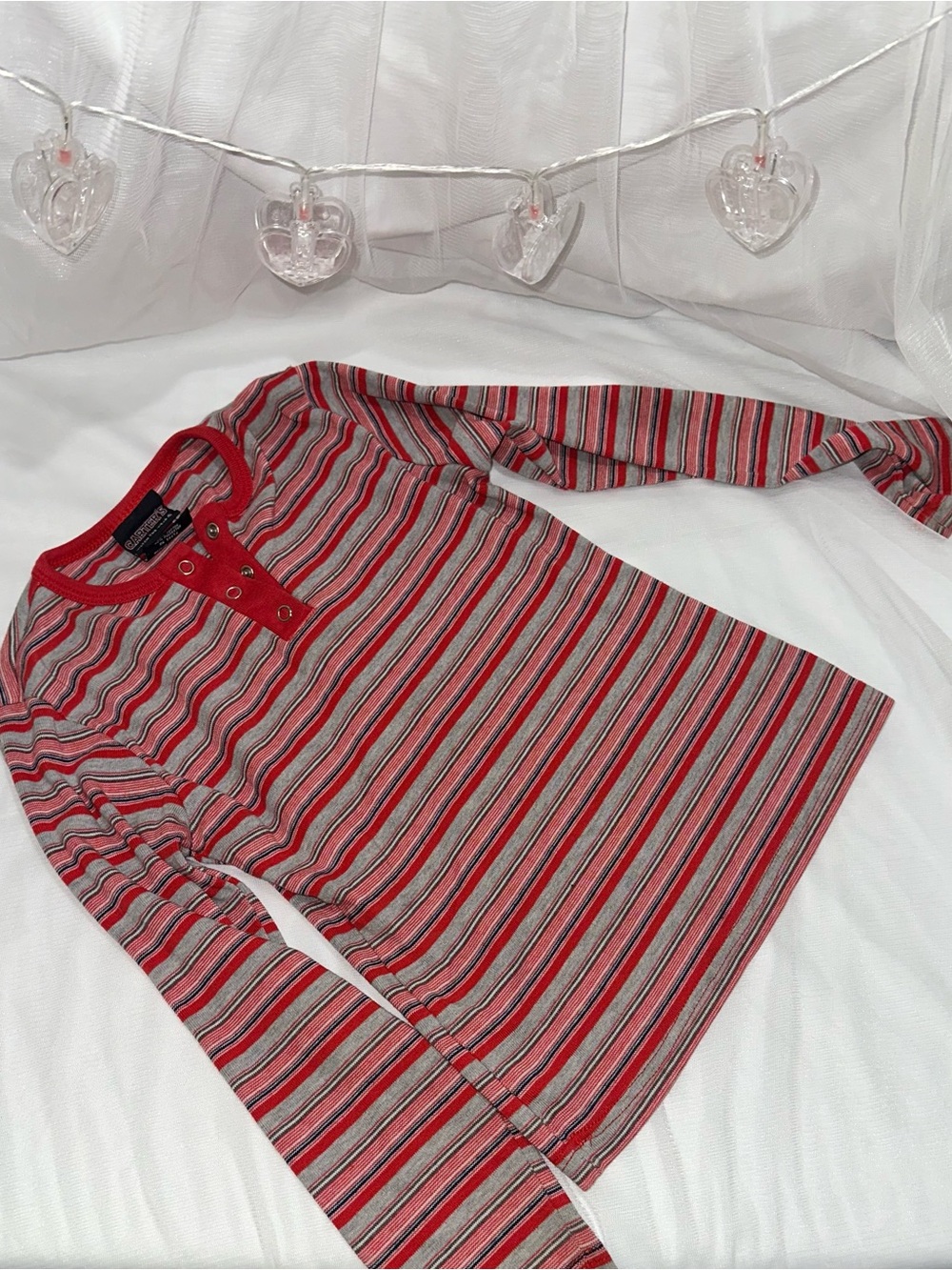Vintage 90’s Carter’s ‘Watch The Wear’ Striped Snap Henley Shirt Youth 7/8